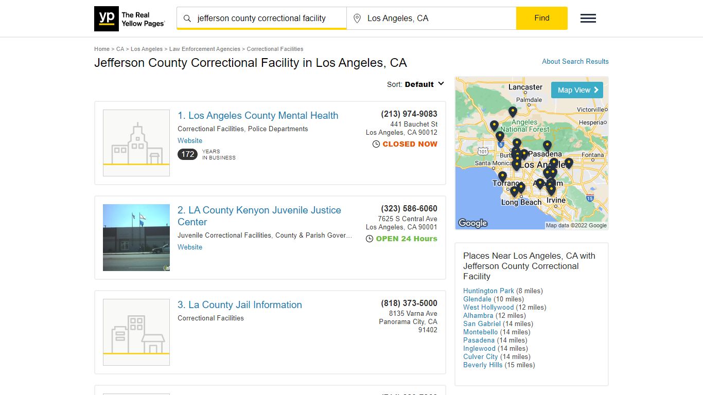 Jefferson County Correctional Facility in Los Angeles, CA