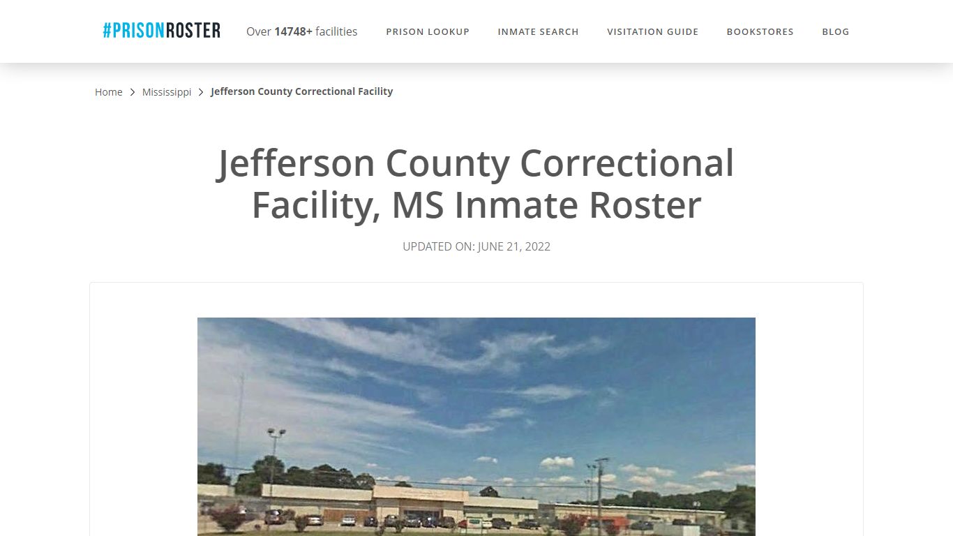 Jefferson County Correctional Facility, MS Inmate Roster